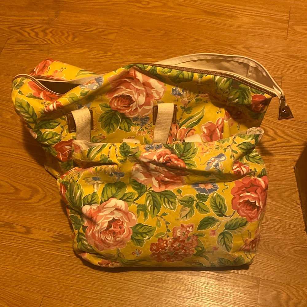 Two beautiful travel tote bags by Laura Ashley. Flower print